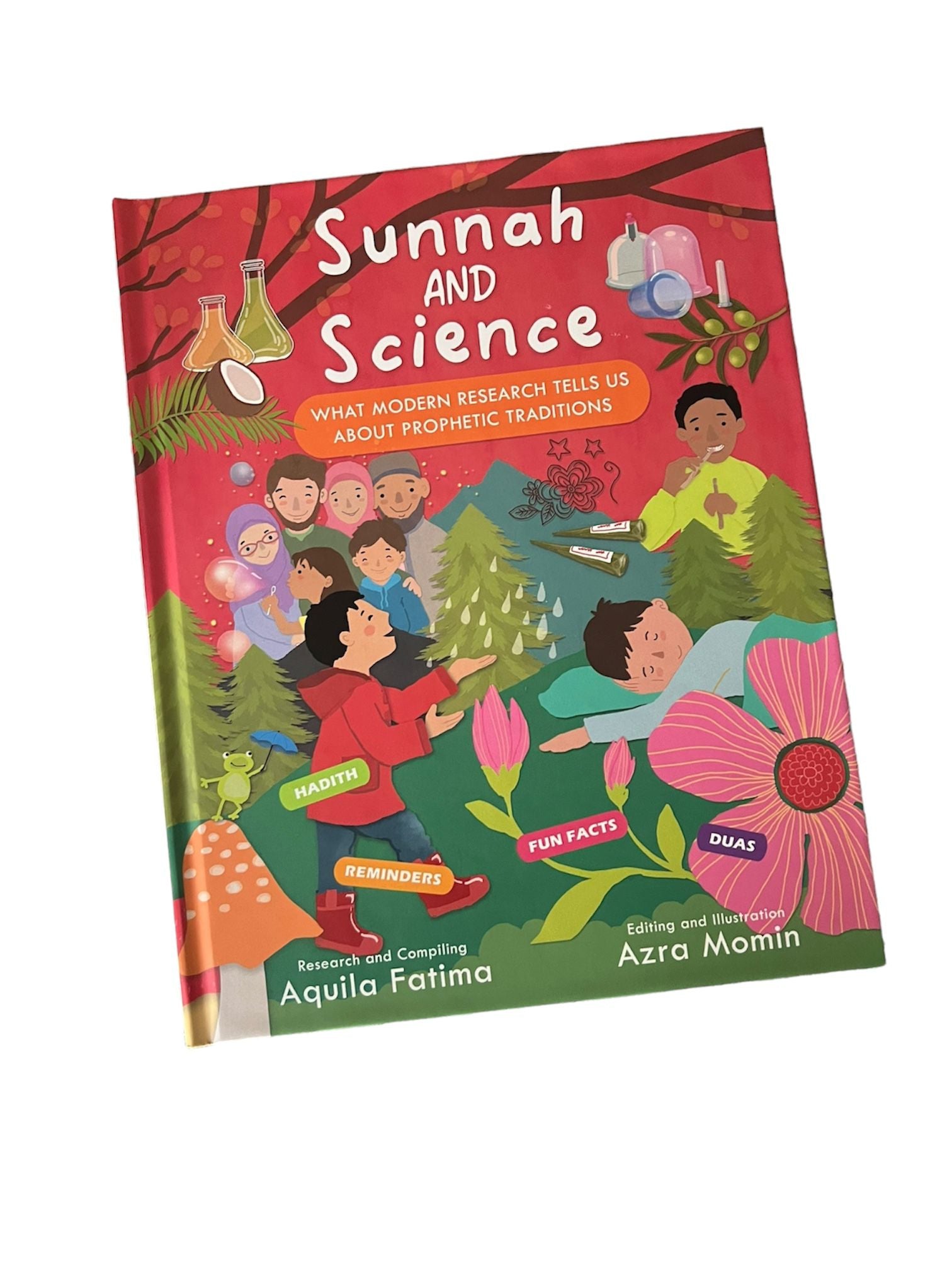 a close up photo of sunnah and science with a white backround