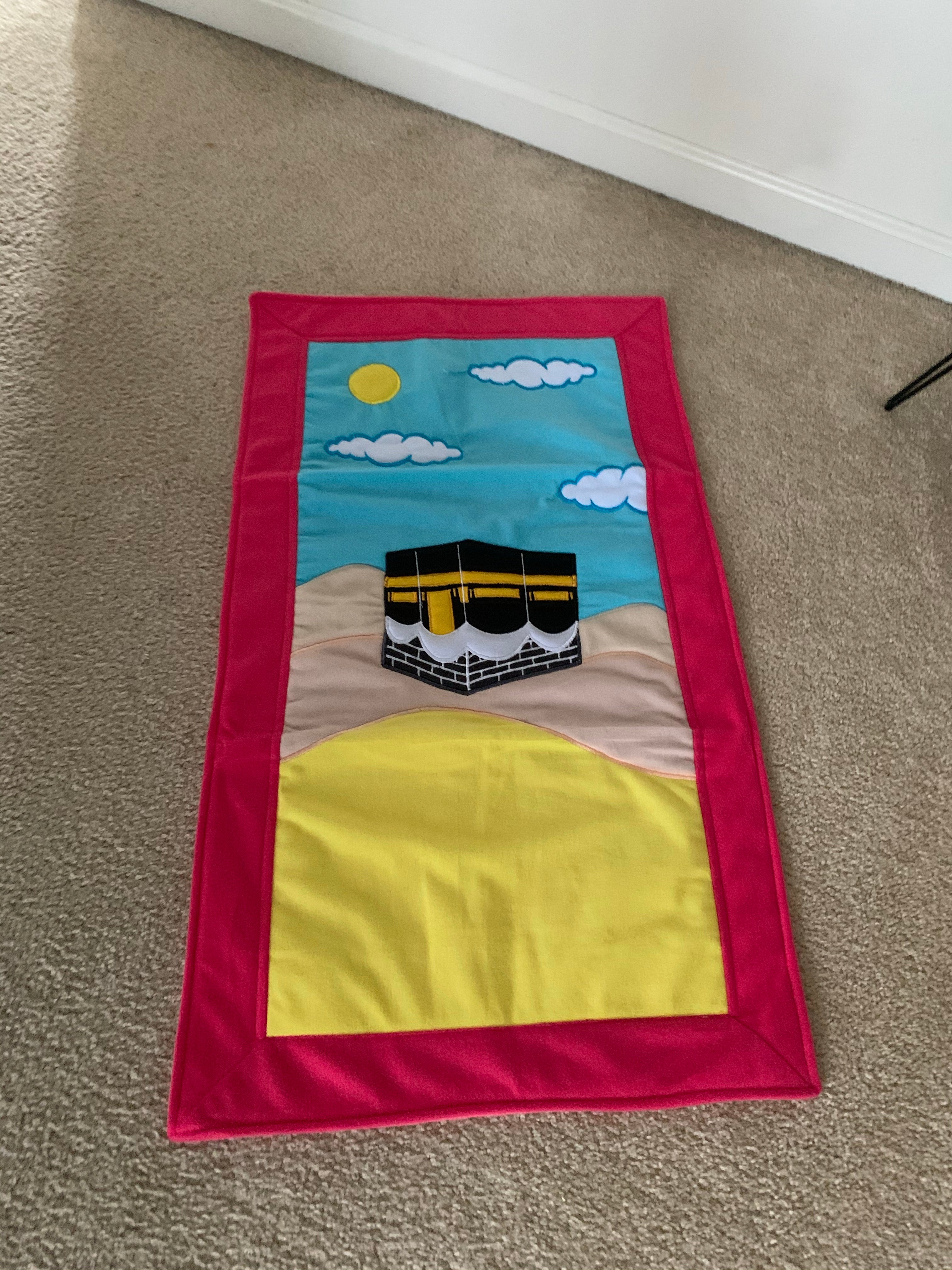 Kids Prayer Mat -Pink border