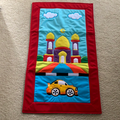 Kids Prayer Mat- Red -  Yellow car