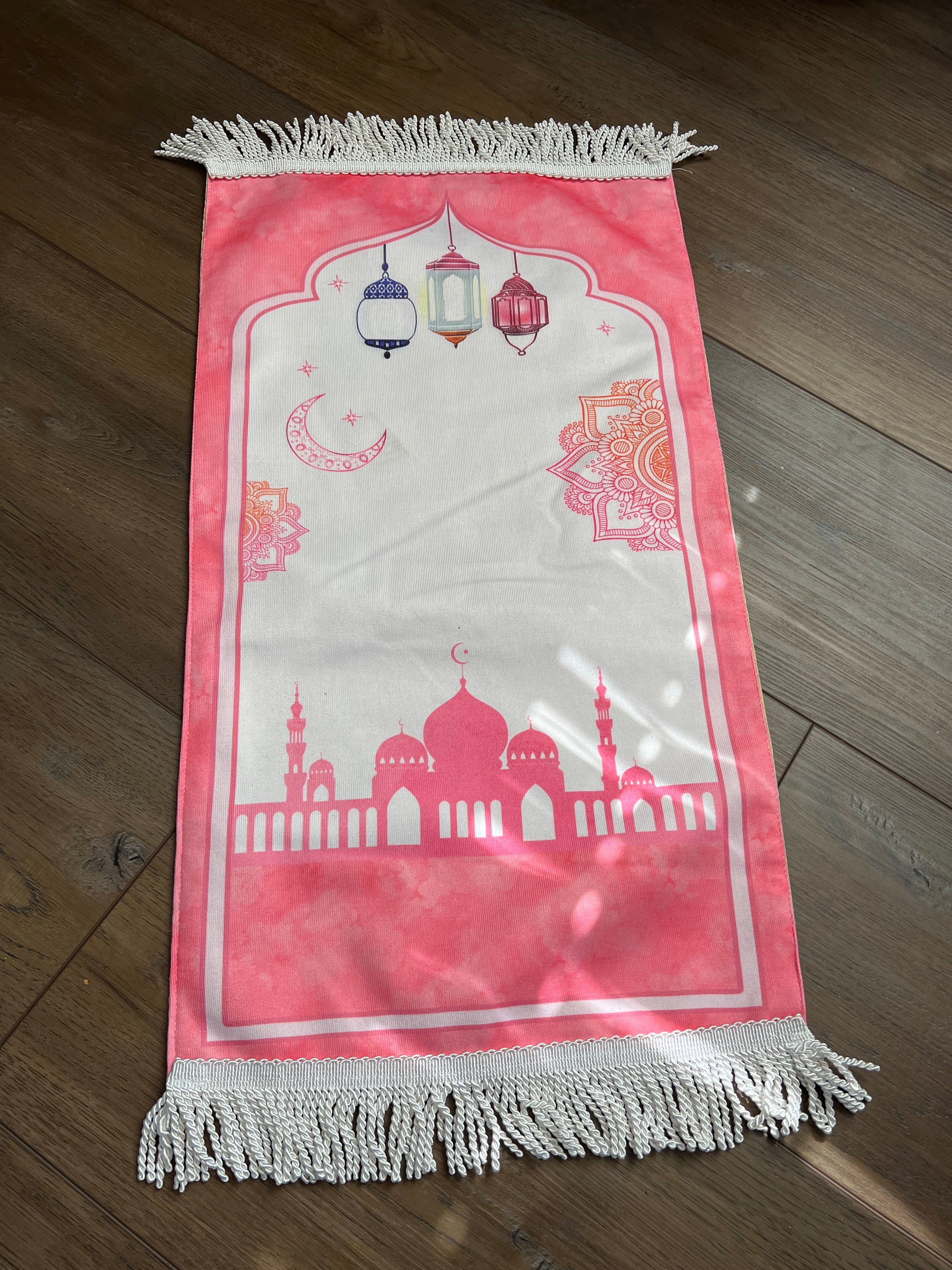 Prayer rug light pink for kids
