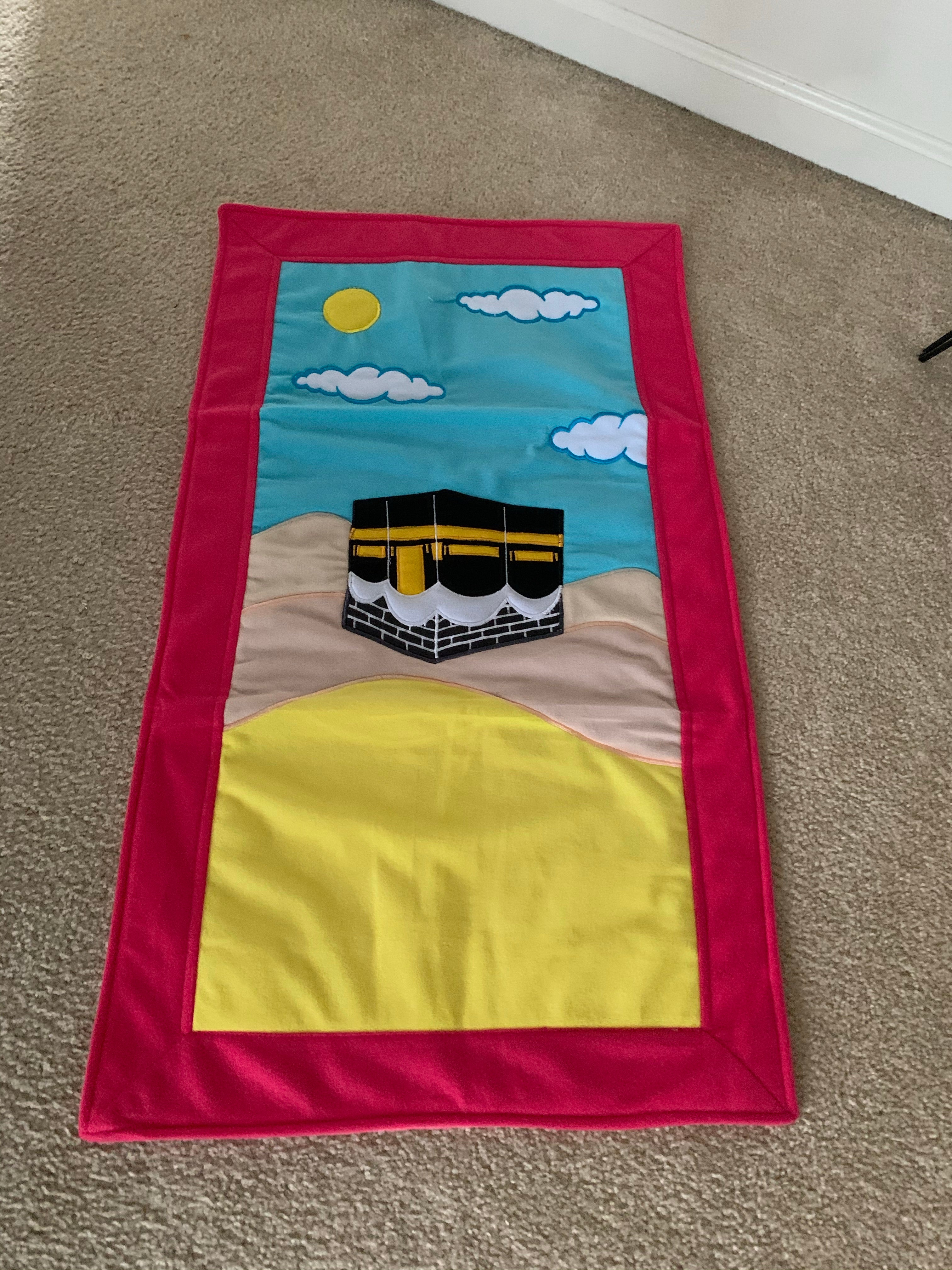 Kids Prayer Mat -Pink border