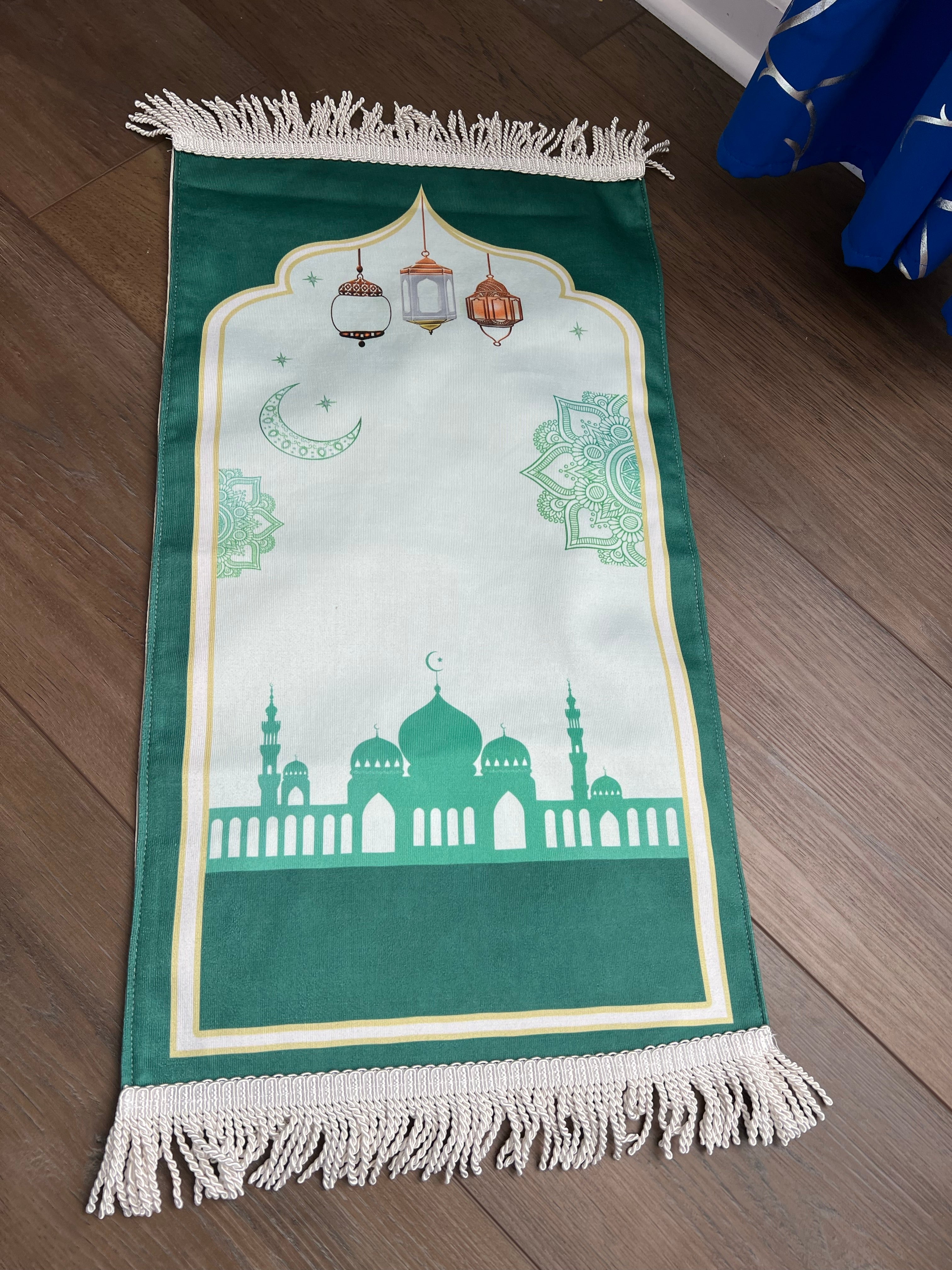 Prayer rug for kids- green