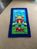 Kids Prayer Mat -Blue border-  Red Car
