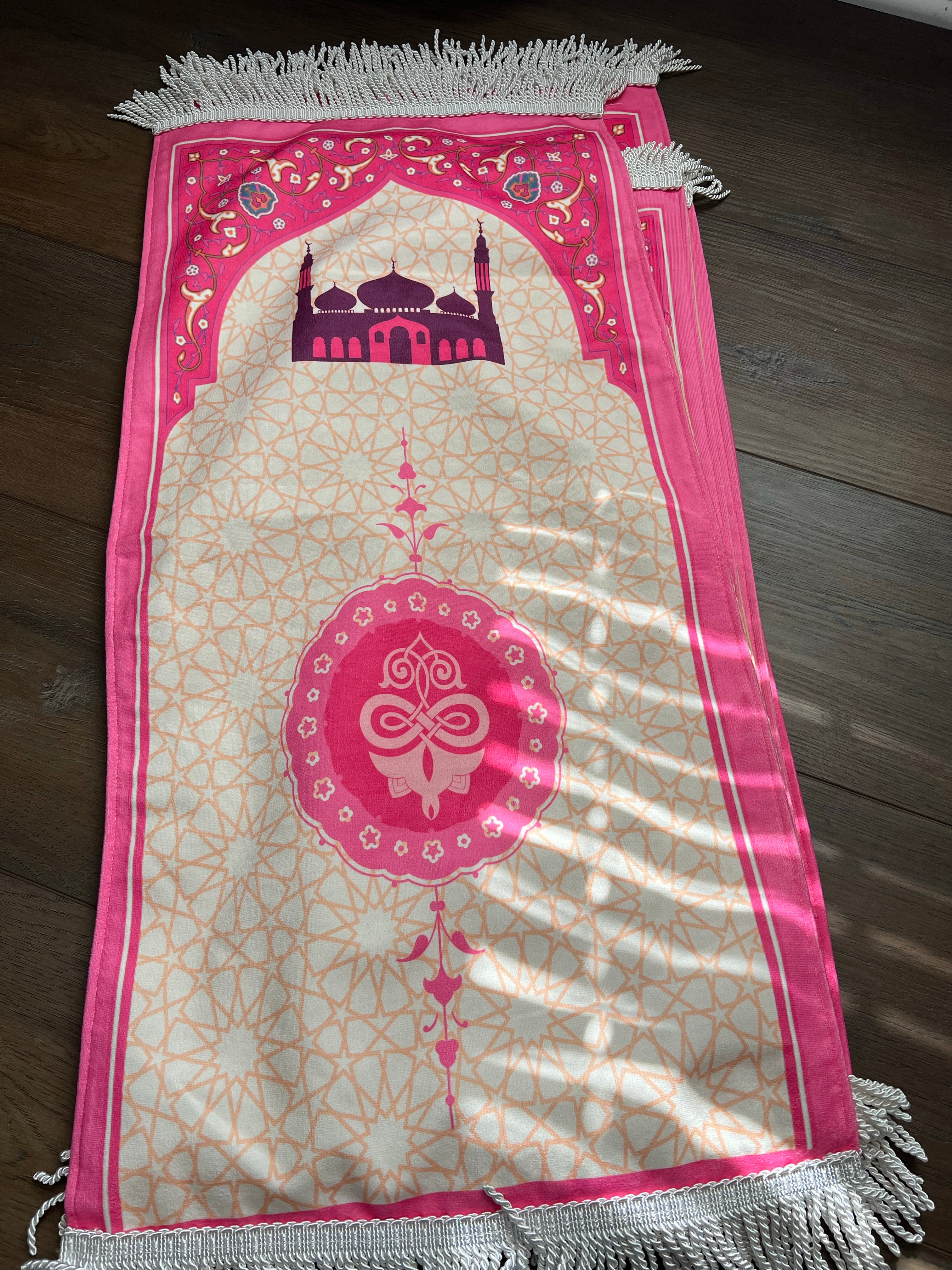 Prayer rug mat for children- Pink