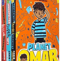 Planet Omar Series 3 Books Collection Set By Zanib Mian (Accidental Trouble Magnet, Unexpected Super Spy, Incredible Rescue Mission)